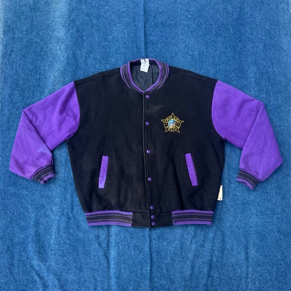 90s Fruit of the Loom Chicago Police bomber jacket